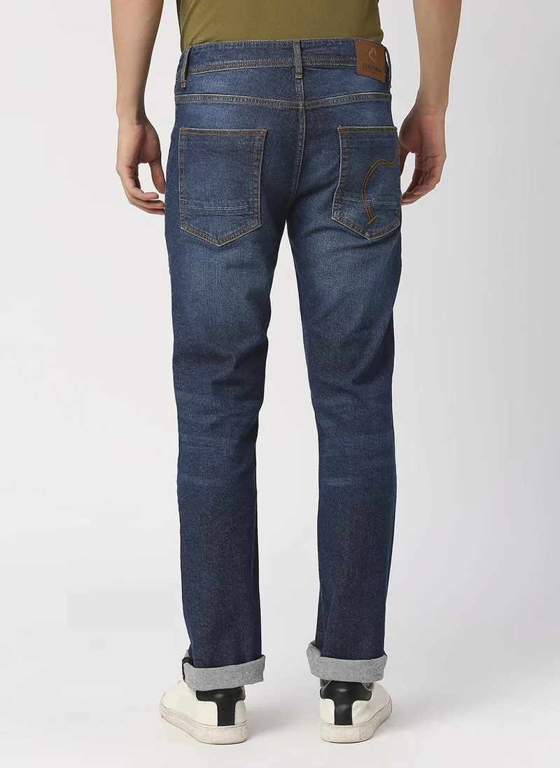 Being Human MID TONE Men Slim Straight Fit Heavy Fade Jeans for Men | Best Price UAE