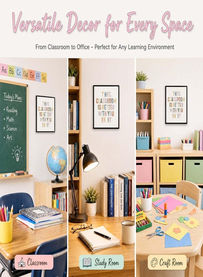 WCDHOR Classroom Decor Posters for Teachers Students, This Classroom Is Better With You Wall Art, Classroom Welcome Sign for School Counselor Classroom Door Bulletin Board Boho Classroom Decor Inspirational Wall Art (11 x 14 Inch, Unframed) - Image 5
