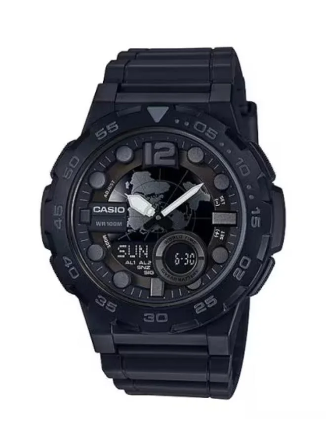 CASIO Men's Analog-Digital Display Watch With Black Resin Strap - AEQ-100W-1B