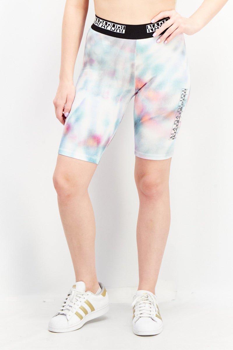 Napapijri Women Tie Dye Basic Shorts, Blue Combo - Image 1