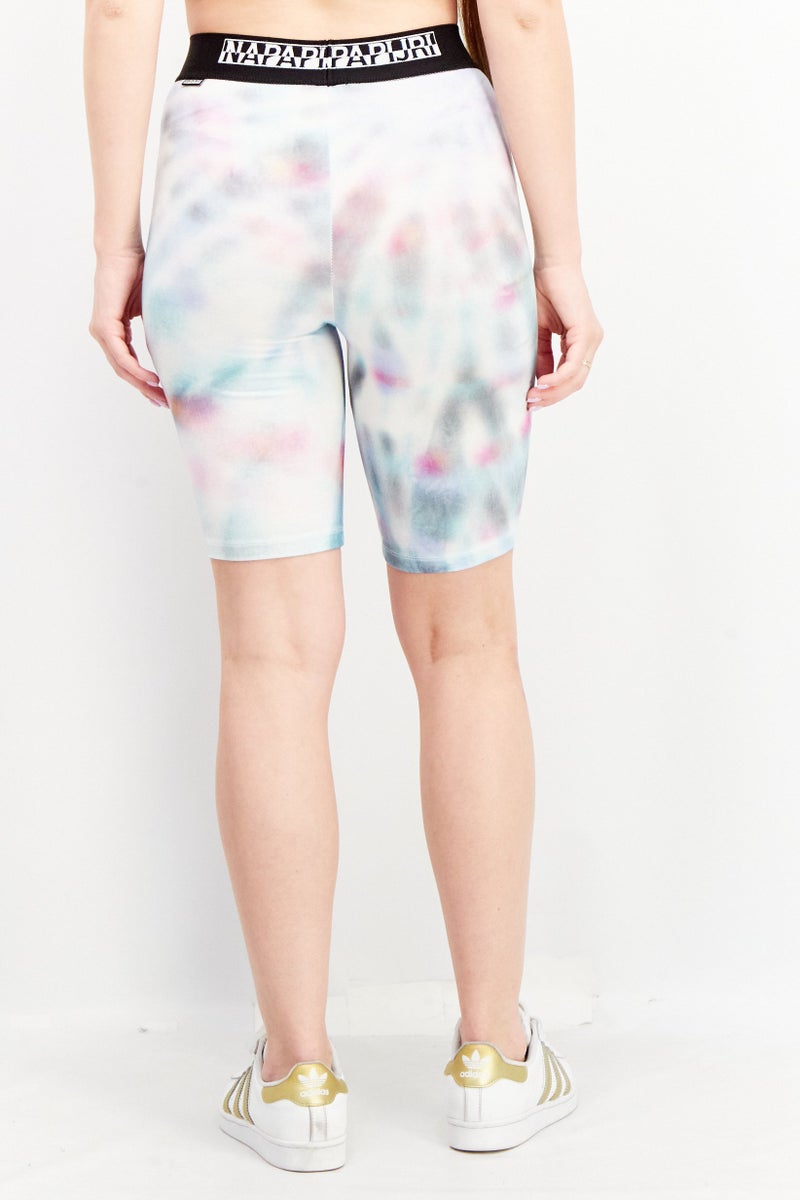 Napapijri Women Tie Dye Basic Shorts, Blue Combo - Image 2