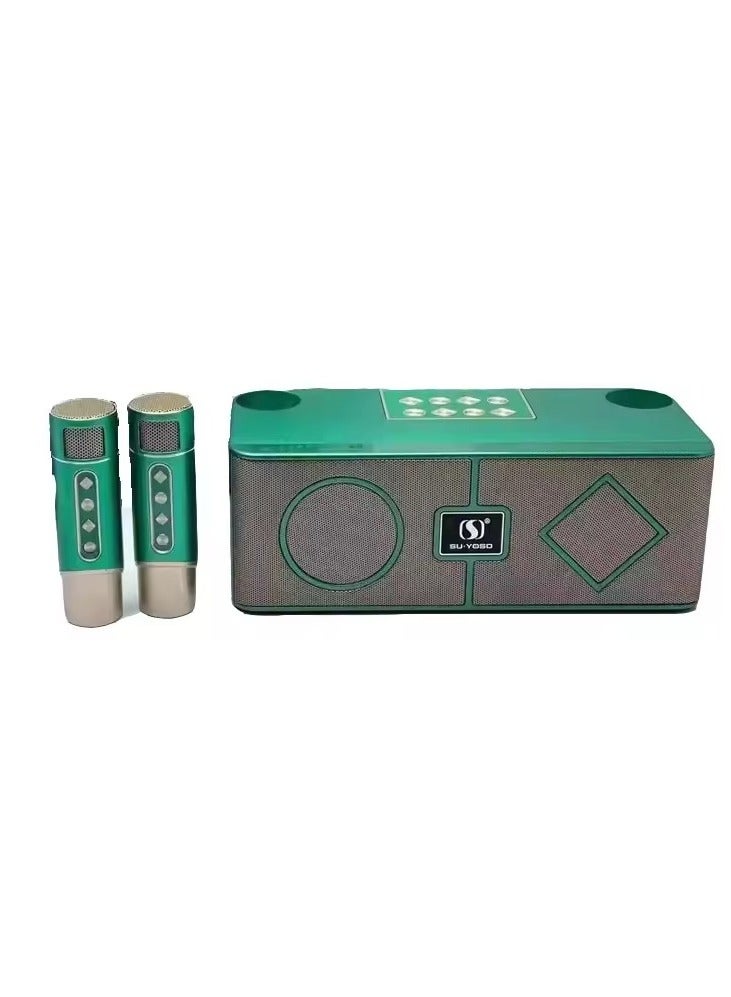 YS Karaoke Sound System Portable Karaoke Outdoor Rock Speakers Ys-215 Green - Image 2