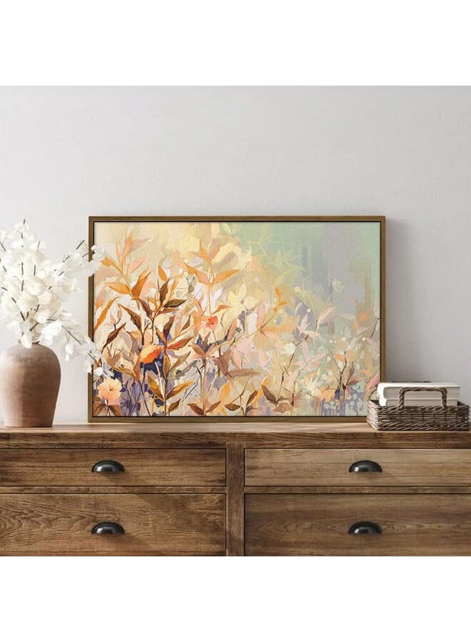 Home Gallery Abstract Framed Portrait Of Golden Flowers - Image 4