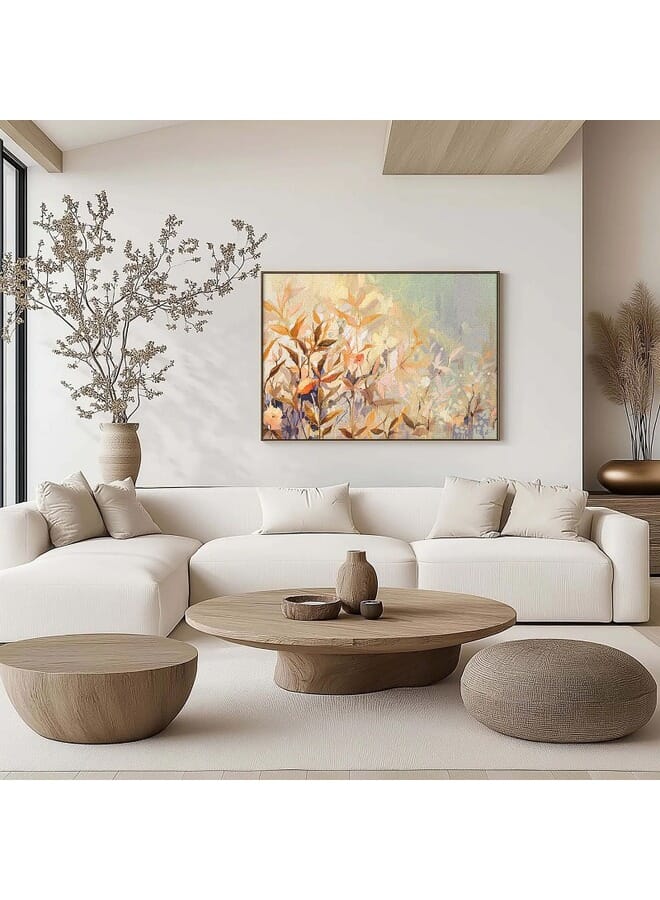 Home Gallery Abstract Framed Portrait Of Golden Flowers - Image 2