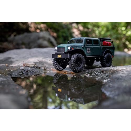 AXIAL شاحنة RC محورية SCX24 40's 4 أبواب دودج باور واجن أخضر 1/24 دفع رباعي - RTR (كل ما تحتاجه للتشغيل متضمن) AXI00007T2 - Image 2