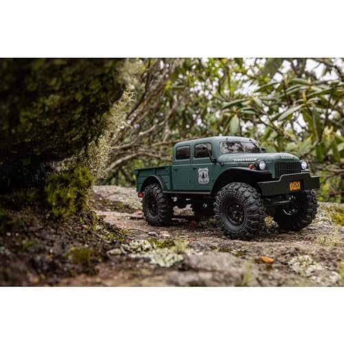 AXIAL شاحنة RC محورية SCX24 40's 4 أبواب دودج باور واجن أخضر 1/24 دفع رباعي - RTR (كل ما تحتاجه للتشغيل متضمن) AXI00007T2 - Image 3