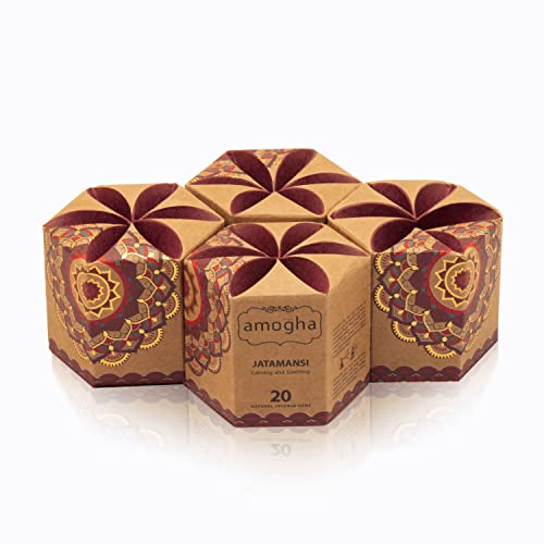 Amogha Incense Cone in a Hexa krafted Box with Flower Lock top-Set of 4 (Jatamansi) - Image 1