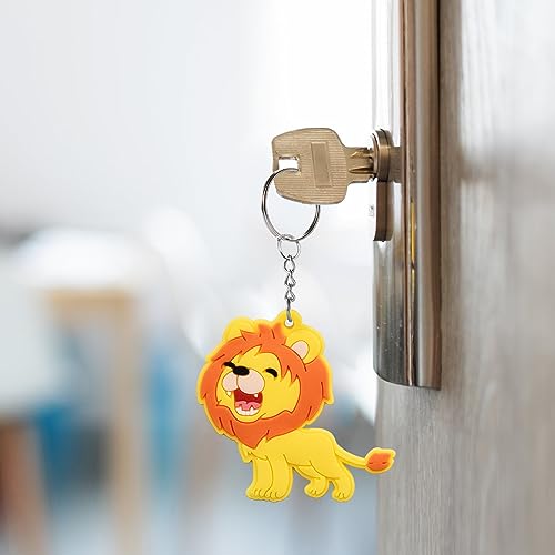 Mirabuy 40 Pack Cute Roar Lion Keychains, Lion Backpack Keyrings, Lion Gift Keychains for Lion Lovers - Image 5
