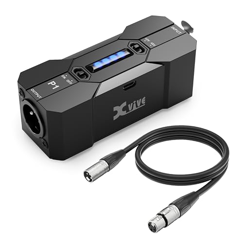 Xvive P1 Phantom Power Supply for Microphone Preamp,Condenser Microphones,Shotgun Mic,with XLR Cable - Image 1