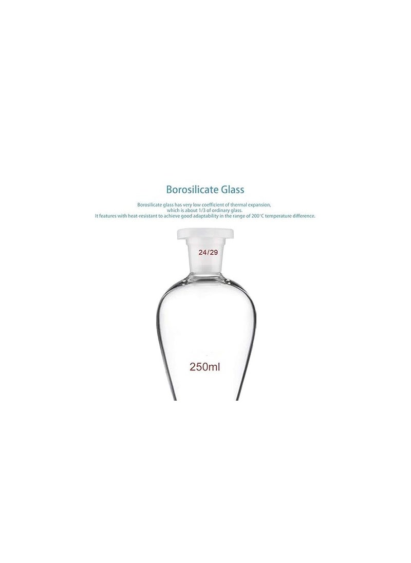Atlasware RAWAL'S Borosilicate Glass Heavy Wall Conical Separating Funnel with Joints and PTFE Stopcock (1000ML Capacity) (1000 ML Capacity)  - Image 2