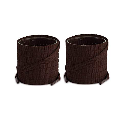 Lify 2 Pair Polyester Flat Shoe Laces for Athletic, Running - 5/16 Wide Shoelaces for Sneakers Shoes Boot Strings (120CM (47.25-Inch), Chocolate/Dark Brown) - Image 1