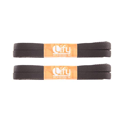 Lify 2 Pair Polyester Flat Shoe Laces for Athletic, Running - 5/16 Wide Shoelaces for Sneakers Shoes Boot Strings (120CM (47.25-Inch), Chocolate/Dark Brown) - Image 2