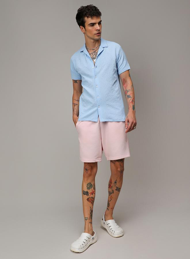 كامبوس سوترا قميص ستايلي بنقشة مجعدة صلبة - Image 4