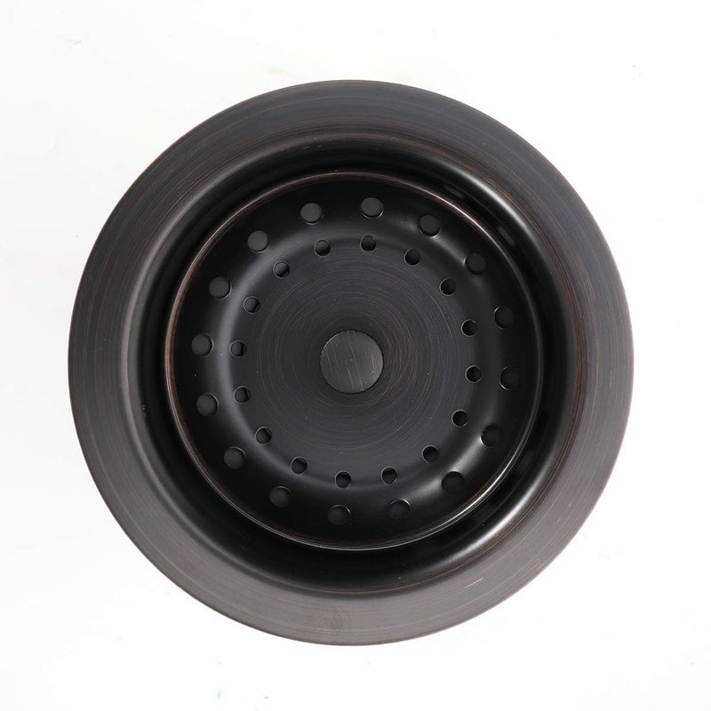 KONE 3-1/2 Inch Kitchen Sink Drain ORB Assembly with Strainer Basket/Stopper, All Stainless Steel Durable and Rustproof Oil Rubbed Bronze - Image 2