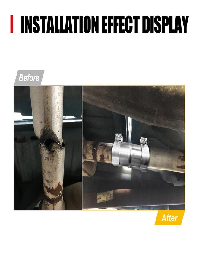 Peastorm 2.5 to 2.75 Inch Exhaust Adapter, 2.5" ID to 2.75" ID Exhaust Reducer Connector Pipe with Clamp - Image 5