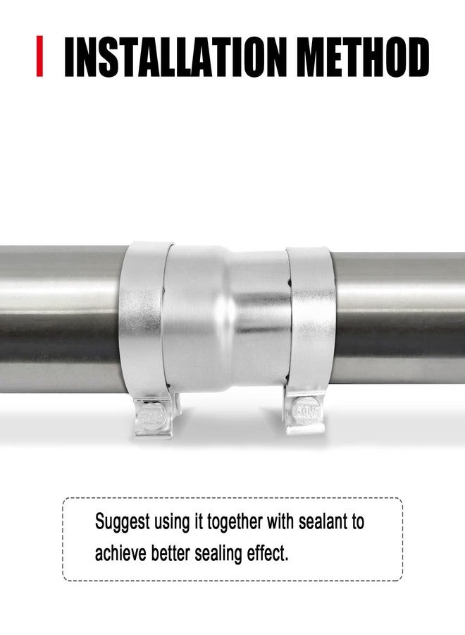 Peastorm 2.5 to 2.75 Inch Exhaust Adapter, 2.5" ID to 2.75" ID Exhaust Reducer Connector Pipe with Clamp - Image 4