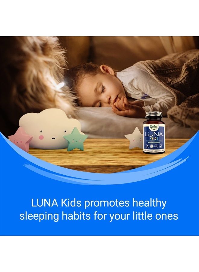Nested Naturals Luna Kids Sleep Supplement - For Children & Melatonin Sensitive Adults, Naturally Sourced Ingredients for an easier bedtime - Wake Feeling Refreshed - Gentle Herbal Supplement with Chamomile, Melatoni - Image 2
