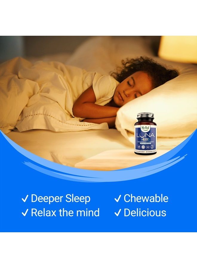 Nested Naturals Luna Kids Sleep Supplement - For Children & Melatonin Sensitive Adults, Naturally Sourced Ingredients for an easier bedtime - Wake Feeling Refreshed - Gentle Herbal Supplement with Chamomile, Melatoni - Image 3