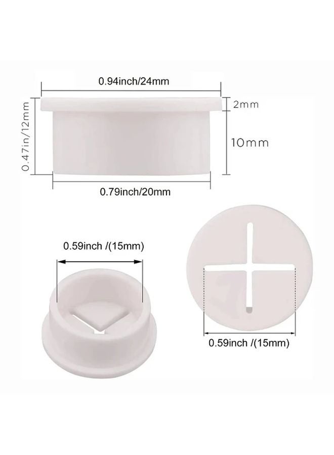 10pcs White Heavy Duty Desk Grommets Cable Organizer Cross Design Office Home - Image 4