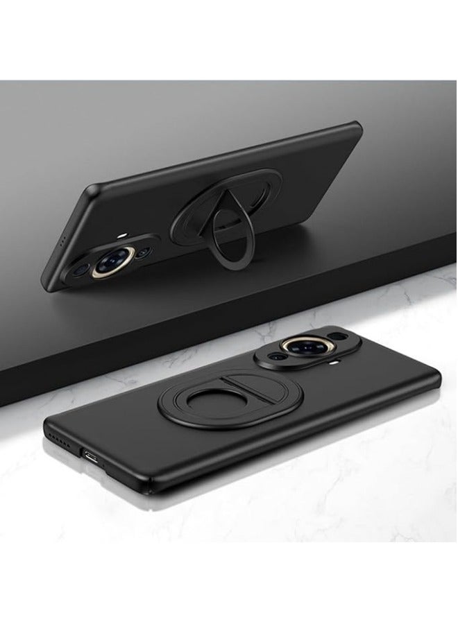 General Slim Case Compatible with Huawei Nova 11 Pro with Ring Holder [Support Wireless Charging] Hard PC Matte Back Cover Magnetic Stand Kickstand Case for Nova 11 Pro  - Image 1