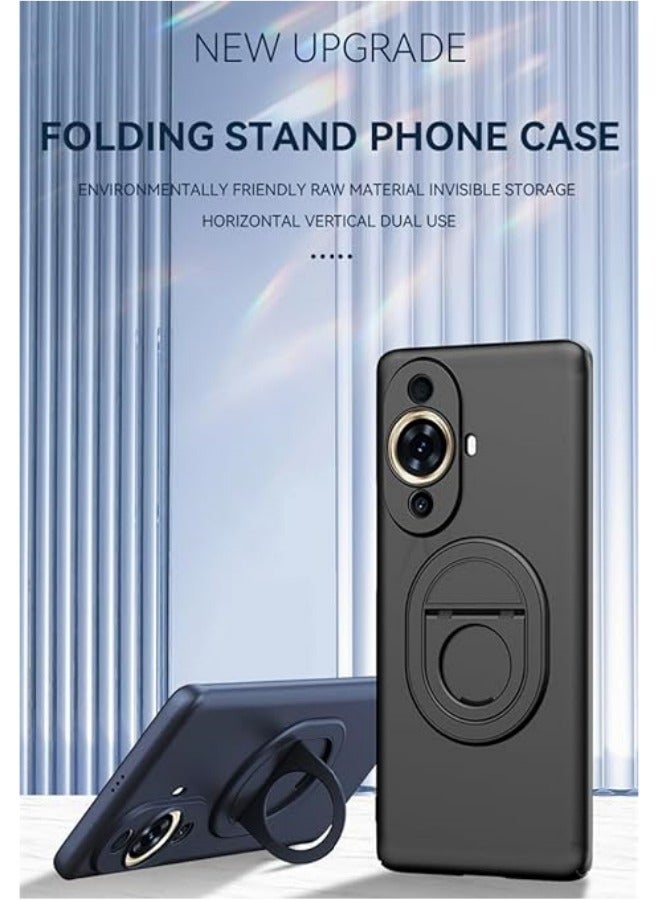 General Slim Case Compatible with Huawei Nova 11 Pro with Ring Holder [Support Wireless Charging] Hard PC Matte Back Cover Magnetic Stand Kickstand Case for Nova 11 Pro  - Image 5