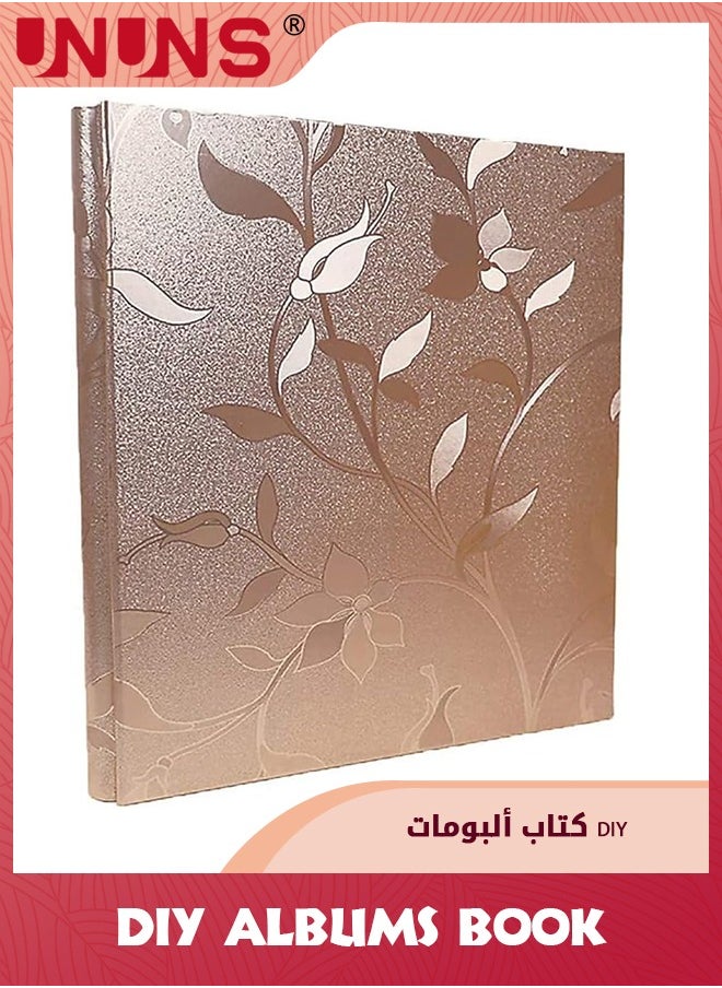 UNUNS ألبومات صور، 600 صورة مقاس 6 × 4 بوصة، سعة كبيرة جدًا، ألبومات صور زفاف عائلية، كتاب صور، صور أفقية ورأسية، غطاء جلدي مصنوع يدويًا، ألبومات يدوية الصنع، أوراق كبيرة بلون الشمبانيا الذهبية  - Image 1