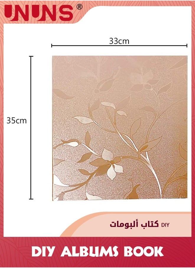 UNUNS ألبومات صور، 600 صورة مقاس 6 × 4 بوصة، سعة كبيرة جدًا، ألبومات صور زفاف عائلية، كتاب صور، صور أفقية ورأسية، غطاء جلدي مصنوع يدويًا، ألبومات يدوية الصنع، أوراق كبيرة بلون الشمبانيا الذهبية  - Image 5