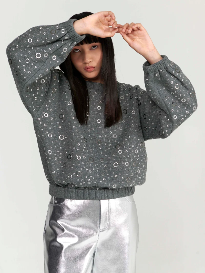 leem  Metal Eyelet Top for Women | Best Price UAE