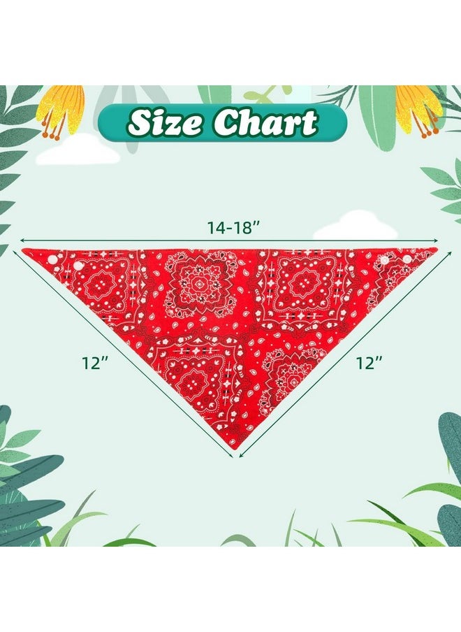 PAWCHIE Dog Bandanas Small Reversible Styles Pet Triangle Scarf Bibs  Adjustable With Two Snaps  Kerchief Set Accessories For Dogs, Puppy, Cats Red  - Image 2