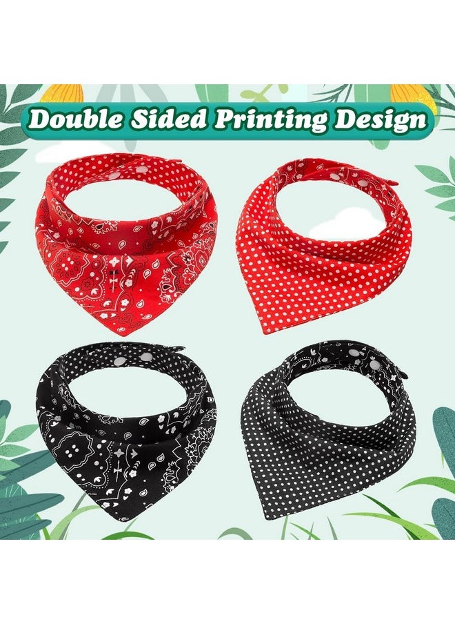 PAWCHIE Dog Bandanas Small Reversible Styles Pet Triangle Scarf Bibs  Adjustable With Two Snaps  Kerchief Set Accessories For Dogs, Puppy, Cats Red  - Image 4