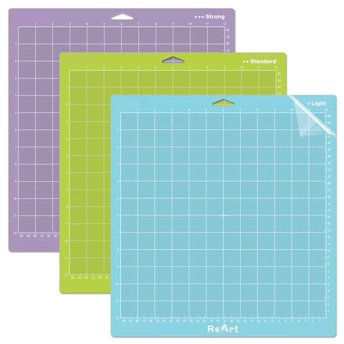 ReArt Cutting Mat Variety 12x12 3 Pack Strong Standard Lightgrip Adhesive Cut Mat Replacement - Image 1