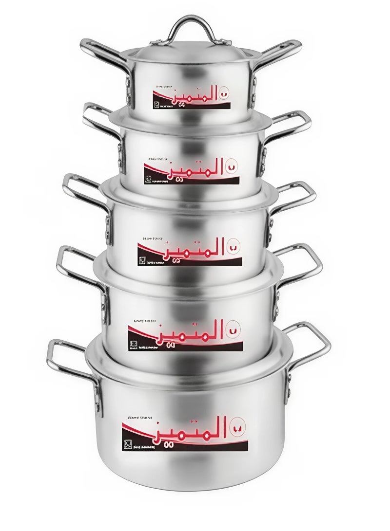 طقم قدور ألمنيوم باكستاني فاخر – متانة عالية وجودة مميزة - Image 1