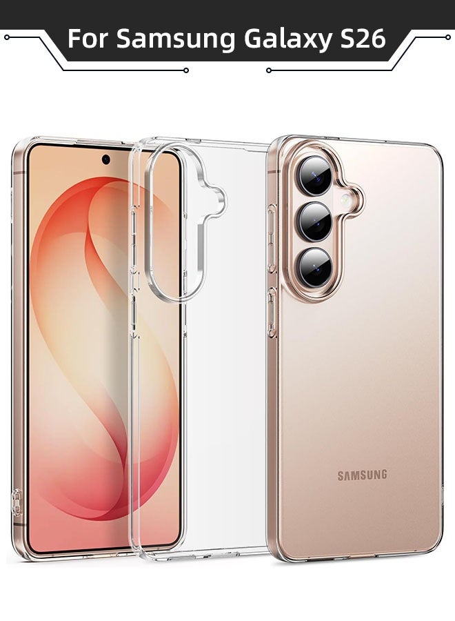 Samsung Galaxy S26 Case, Soft TPU Material, [Wireless Charging Compatible][Screen and Camera Protection][Light Slim] Drop Protection Cover for Samsung Galaxy S26 6.3 inch, Transparency - Image 1