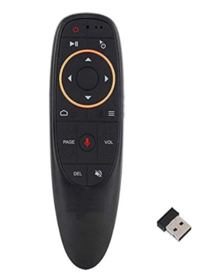 Voice Remote Air Mouse Remote, 2.4G Rf Wireless Remote Control With 6 Axis Gyroscope And Ir Learning, Air Fly Mouse With Voice Input For Android Tv Box/Pc/Smart Tv/Htpc/Projector