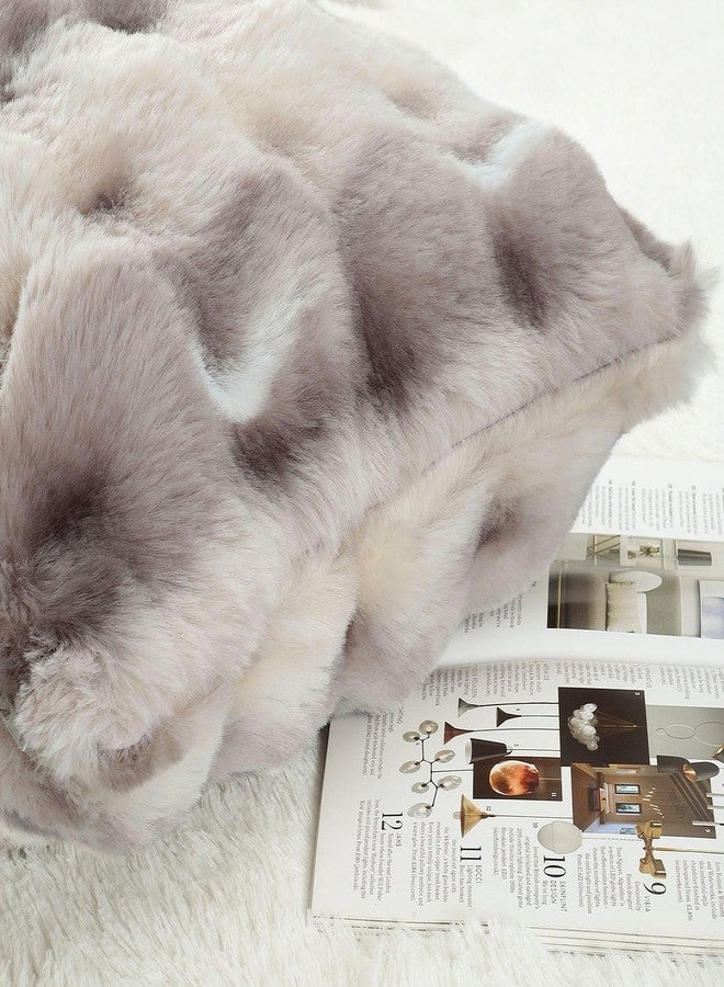 MADIZZ Pack of 2 Thick Plush Wool Throw Pillow Covers 18x18 Inch Grey Taupe Soft Neutral Decorative Throw Pillows Accent Boho Cushion Covers for Couch Sofa Bedroom Pillow Shell - Image 3