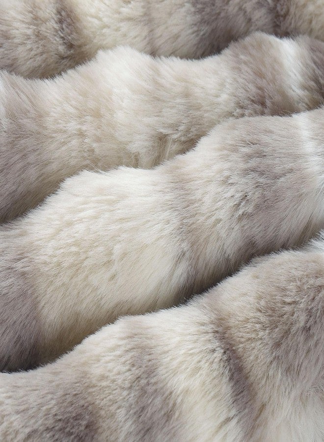 MADIZZ Pack of 2 Thick Plush Wool Throw Pillow Covers 18x18 Inch Grey Taupe Soft Neutral Decorative Throw Pillows Accent Boho Cushion Covers for Couch Sofa Bedroom Pillow Shell - Image 4