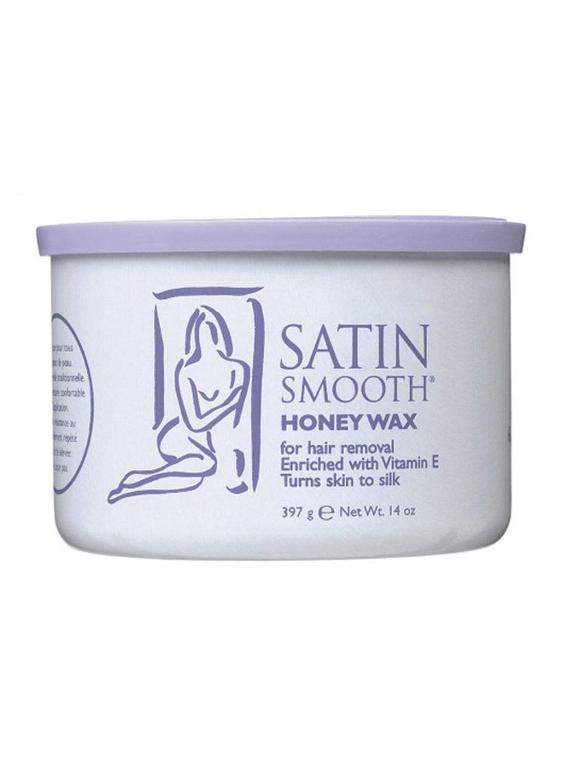 Satin Smooth SATIN SMOOTH Wax, Honey Wax With Vitamin E, Honey, 14 Ounce 