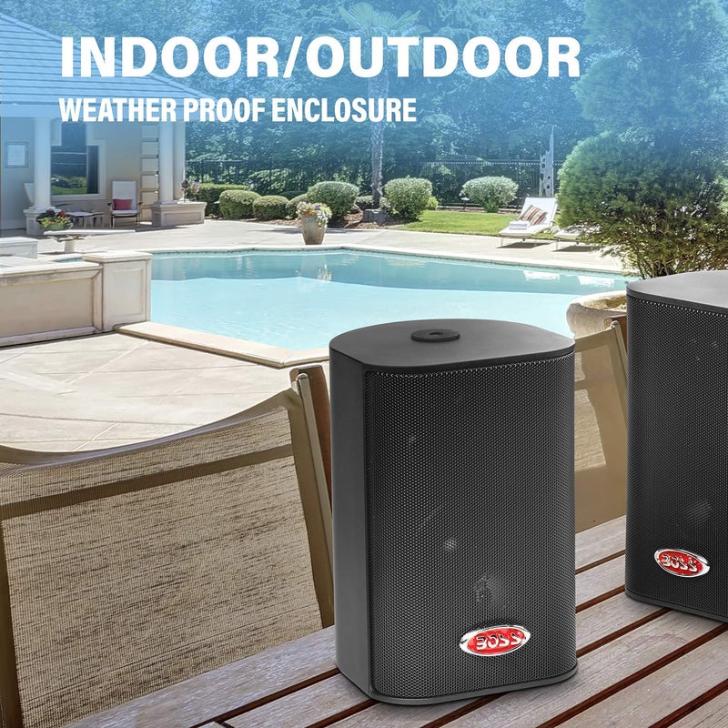 BOSS Audio Systems MR4.3B 200 Watt Per Pair, 4 Inch, Full Range, 3 Way Weatherproof Marine Speakers Sold in Pairs - Image 2