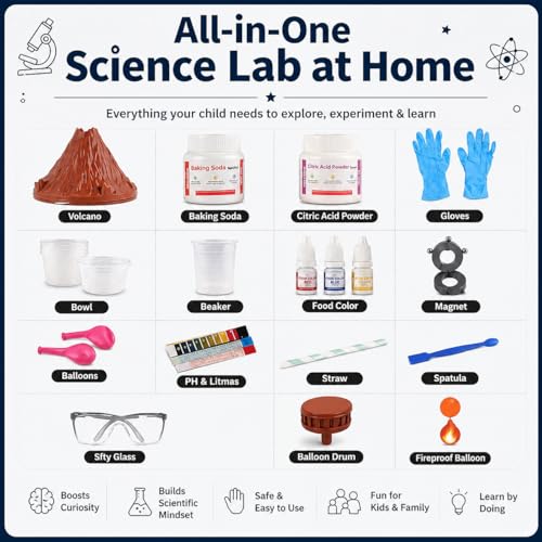 CRAZINOS Junior Science Kit for Educational Gift with 125+ Explosive School Chemistry Experiments | STEM Learning Toy Birthday Gift for Boys & Girls | Age 4-16 Years - Image 2