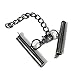 zhiteng 10Pcs Multi Strand Slide Tube Clasps multylayers Connector for Necklace Jewelry Findings Gun Black Plated - Image 2