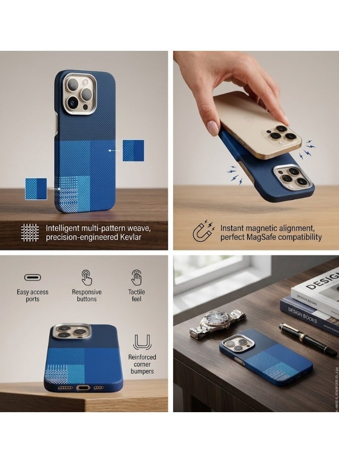 جراب iPhone 17 Pro Max بتصميم كيفلر، جراب Magsafe فائق النحافة من ألياف الكربون، غطاء حماية متين للغاية من ألياف الأراميد ذات الجودة العسكرية - Image 3