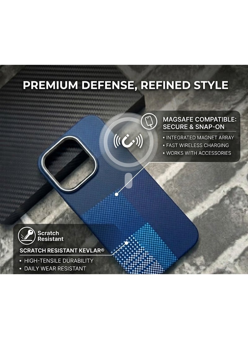 جراب iPhone 17 Pro Max بتصميم كيفلر، جراب Magsafe فائق النحافة من ألياف الكربون، غطاء حماية متين للغاية من ألياف الأراميد ذات الجودة العسكرية - Image 5