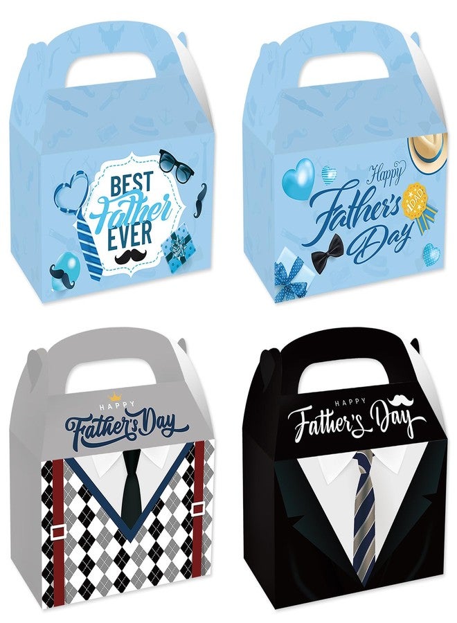 Blinket Father's Day Party Favor Gift Boxes, Father's Day Birthday Party Supplies Goody Bags Candy Gift Bags for Happy Fathers Day Party Supplies Decorations 12pcs - Image 1