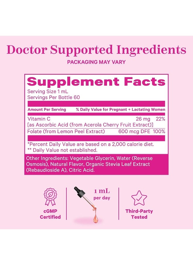 Pink Stork , Folate, Liquid Folate, 2 Fl Oz (60 Ml)  - Image 4