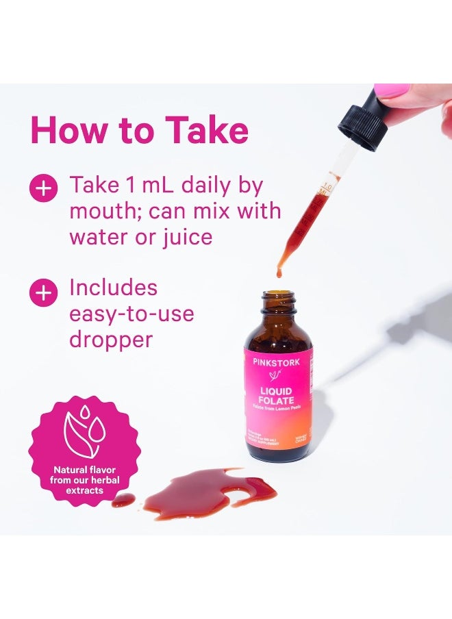 Pink Stork , Folate, Liquid Folate, 2 Fl Oz (60 Ml)  - Image 5