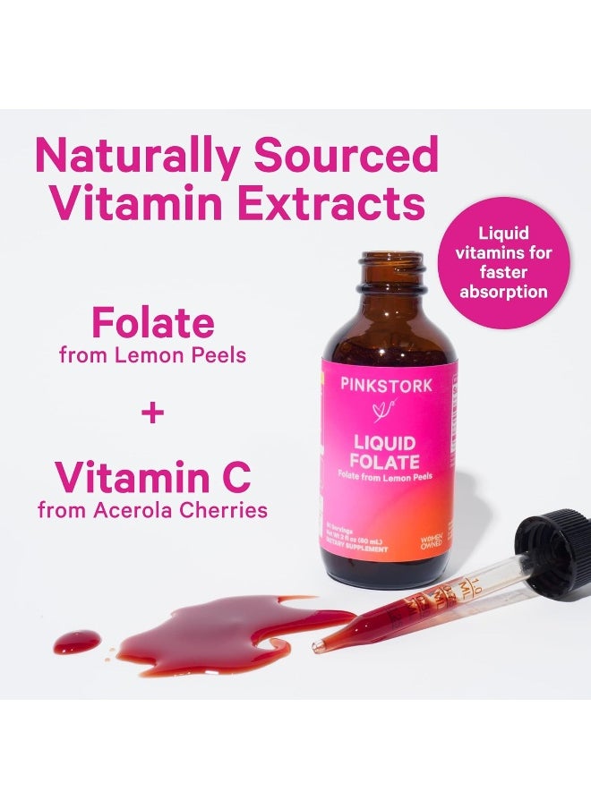 Pink Stork , Folate, Liquid Folate, 2 Fl Oz (60 Ml)  - Image 2
