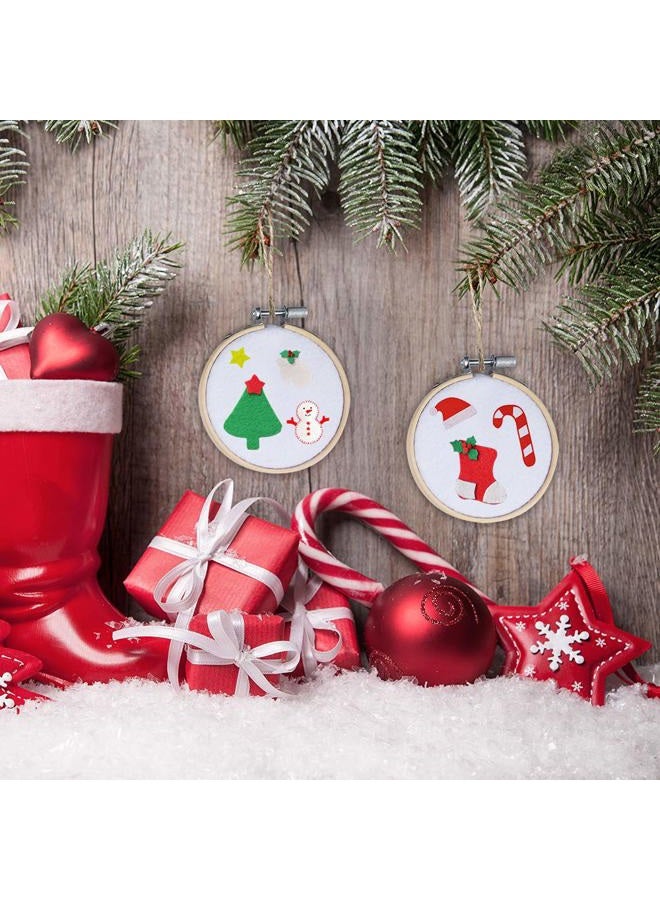 Caydo 20 Pieces 3 Inch Bamboo Embroidery Hoops Round Wooden Circle Cross Stitch Hoop Round Ring for Art Craft Handy Sewing - Image 4