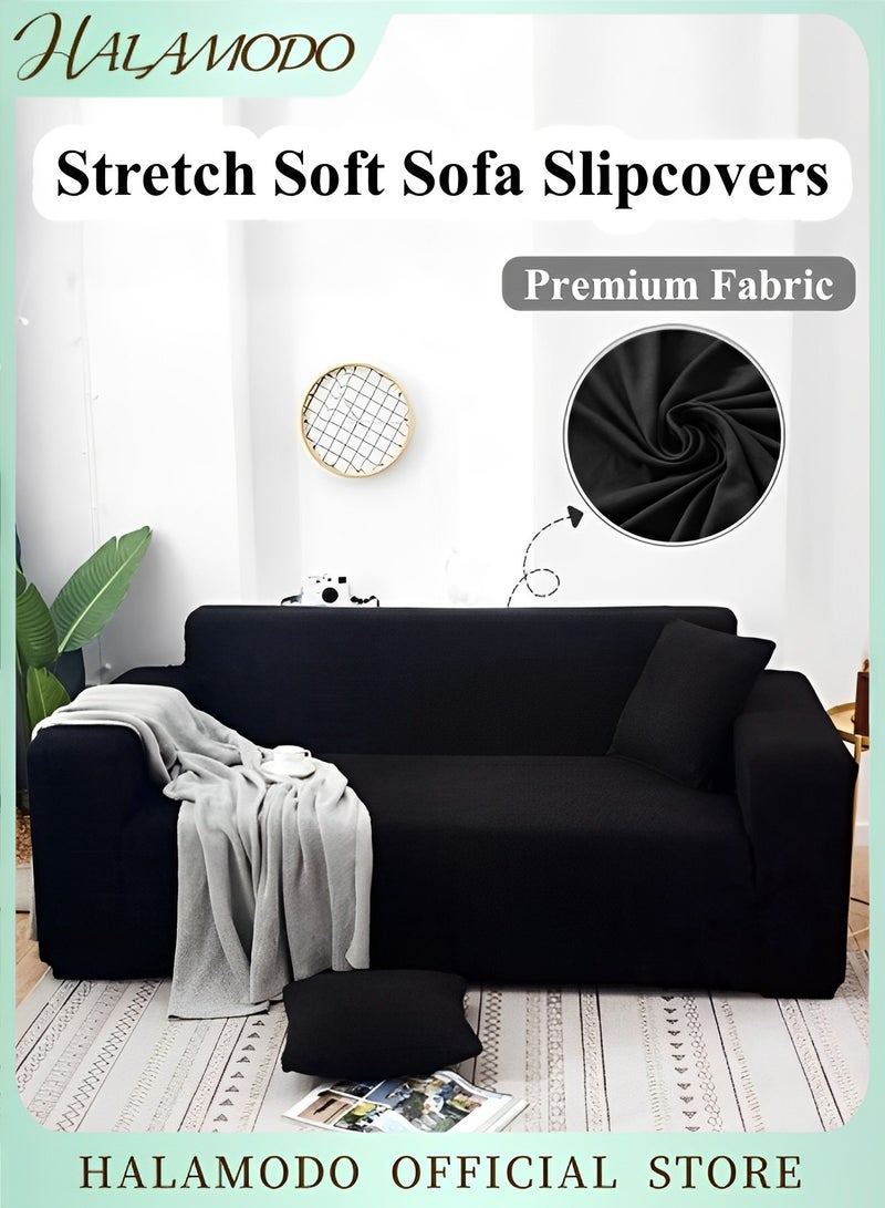 Halamodo Stretch 3 Seater Sofa Slipcovers Waterproof Couch Cover Non Slip Soft Couch Sofa Cover Washable Furniture Protector for Living Room Kids Pets - Image 1