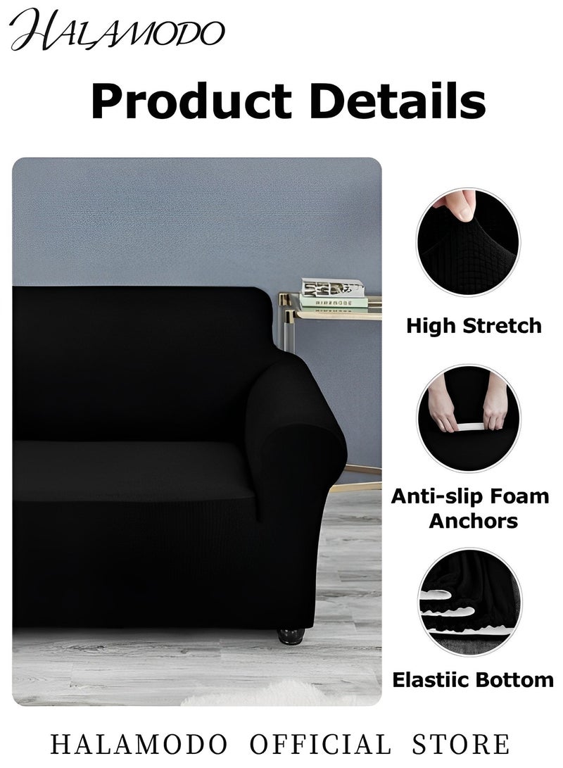 Halamodo Stretch 3 Seater Sofa Slipcovers Waterproof Couch Cover Non Slip Soft Couch Sofa Cover Washable Furniture Protector for Living Room Kids Pets - Image 3