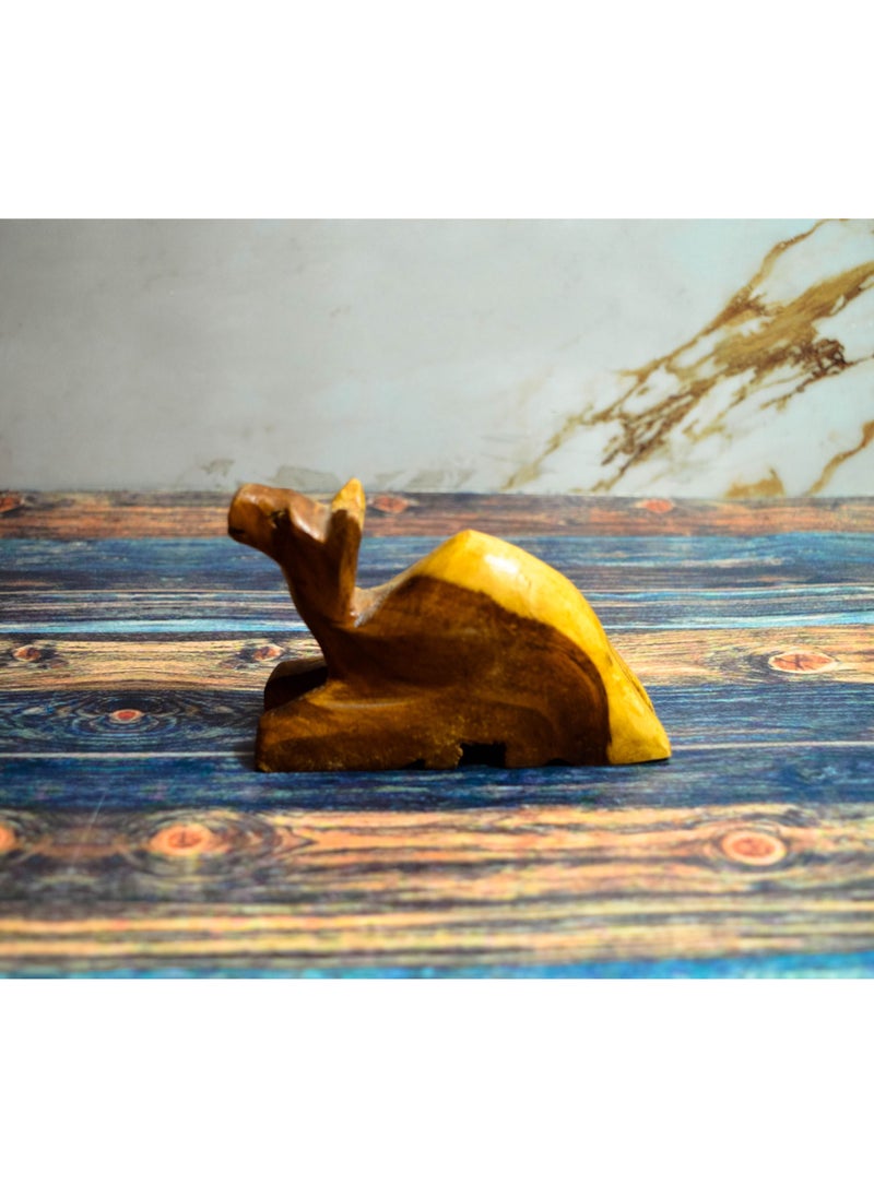 Egypt Antiques Two camels sitting for toys or for decoration Natural carving Handmade  - Image 3